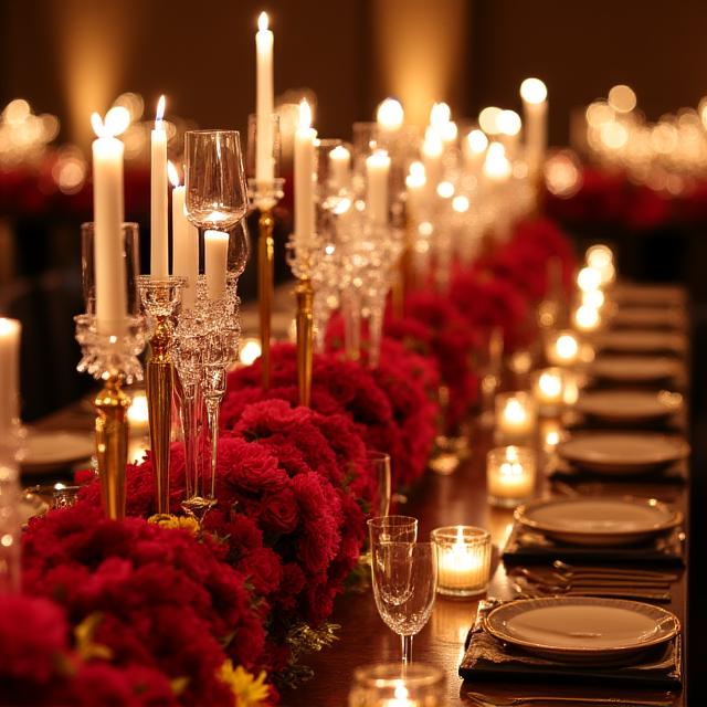 高級ホテルでのガラディナー装花