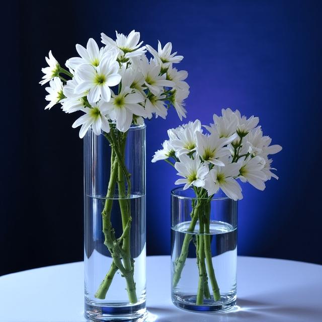 企業レセプションのモダンな卓上装花