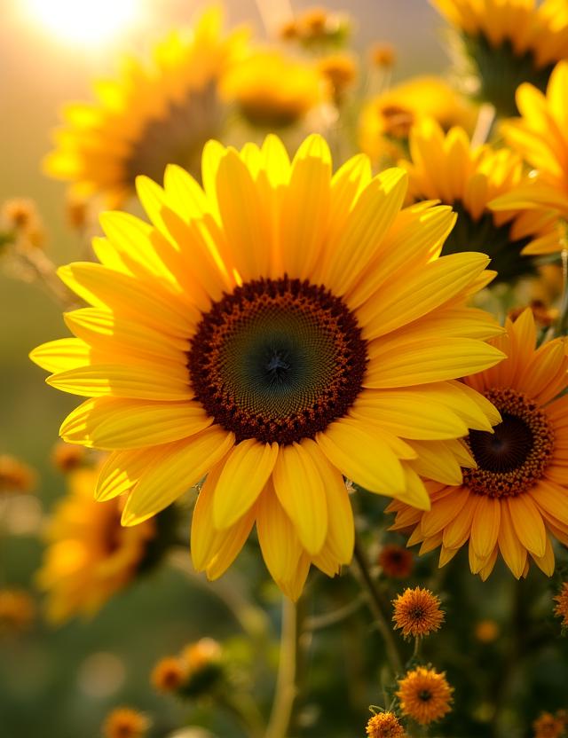 明るいイエローのひまわりブーケ